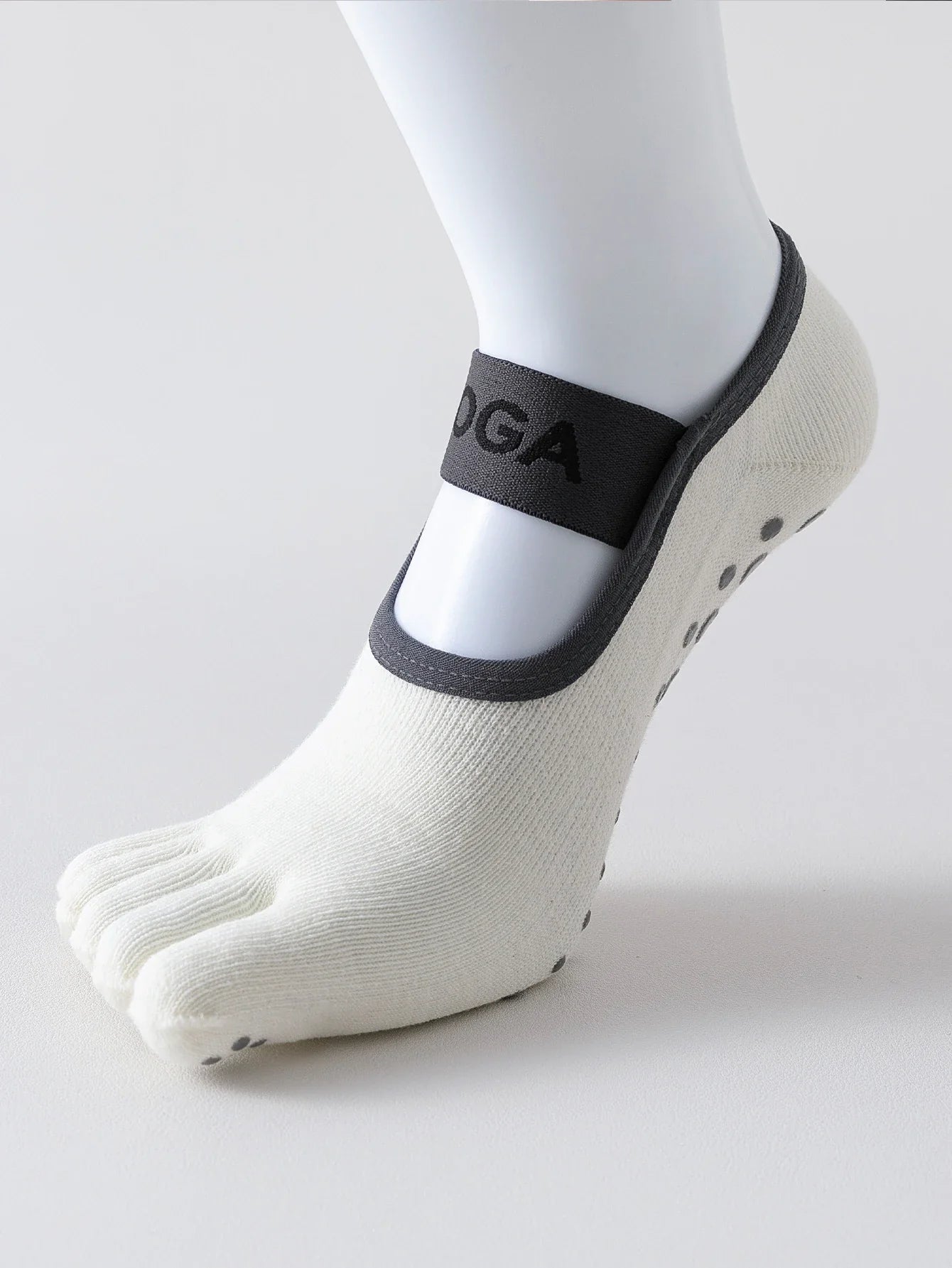 Women's five finger socks, anti slip yoga socks