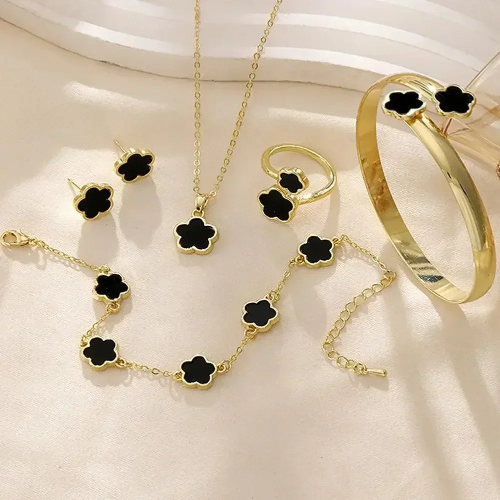 Plum Blossom Plant Five Leaf Flower Five Piece Set