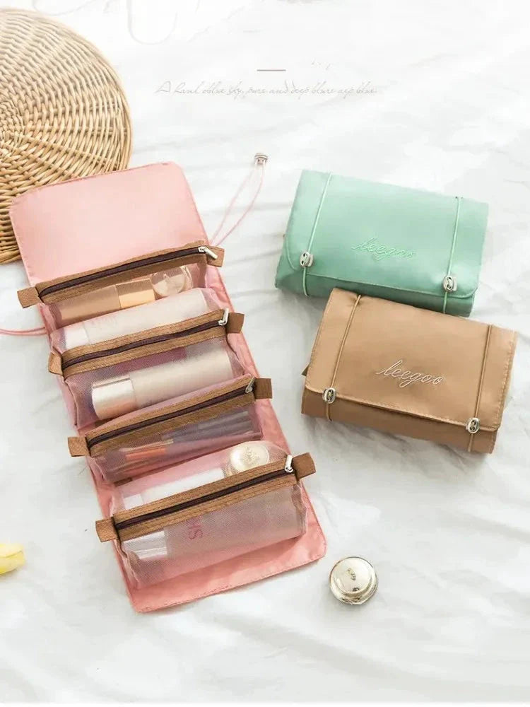 Detachable Cosmetic Bag - 4-in-1 Travel Organizer