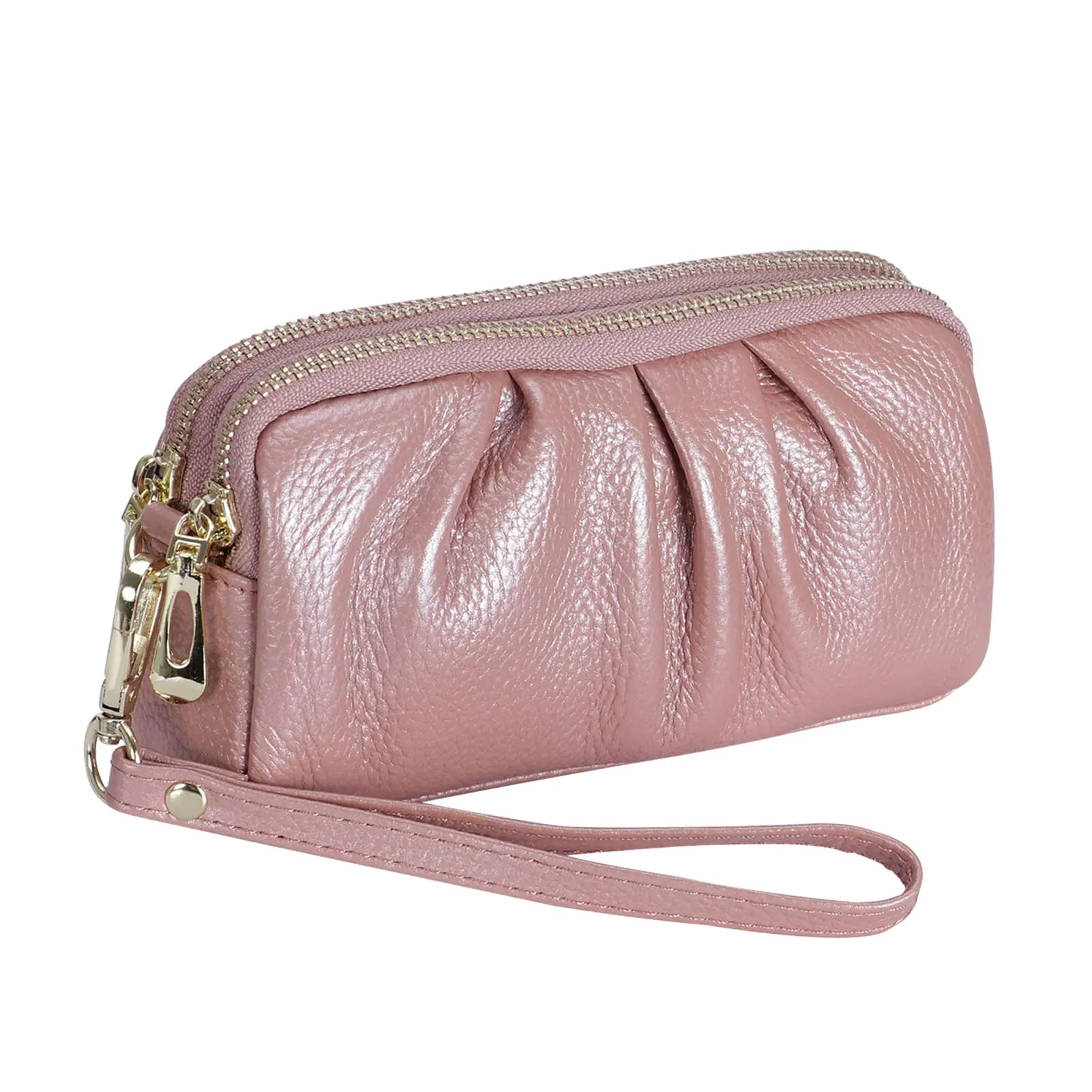 Genuine Leather Wristlet Purse