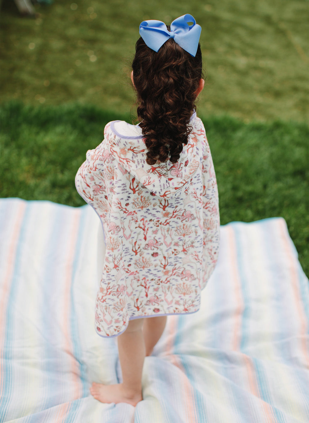 Swim Poncho - Rosy Coral Reef
