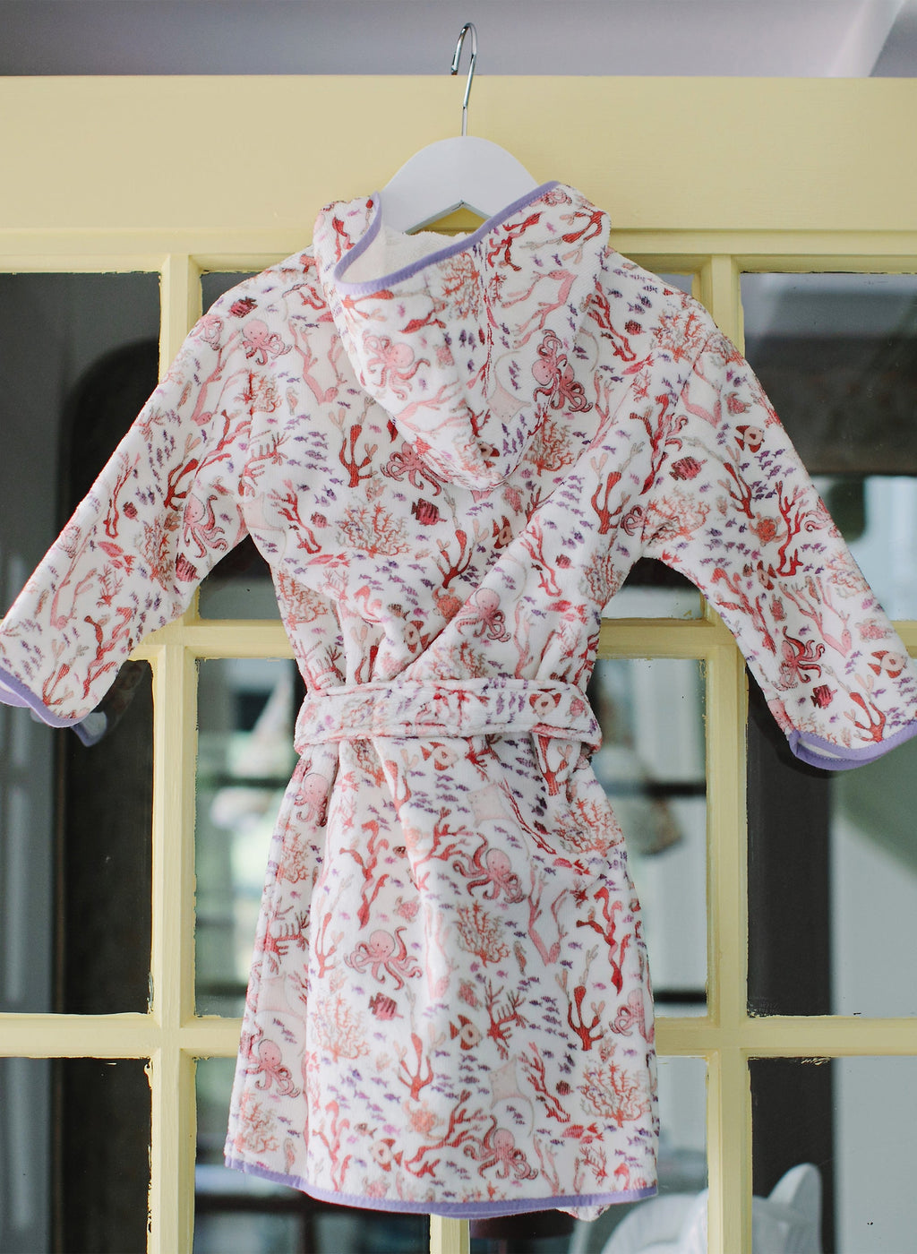 Greenwich Bathrobe - Rosy Coral Reef