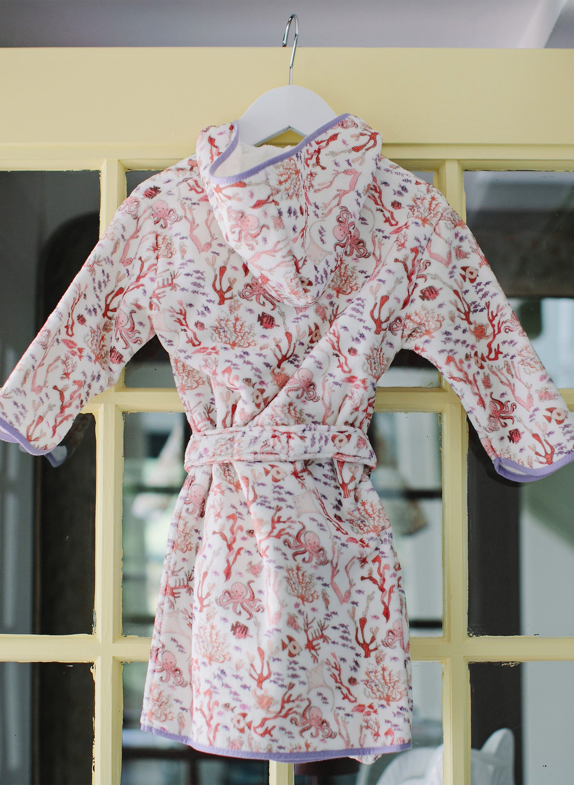 Greenwich Bathrobe - Rosy Coral Reef