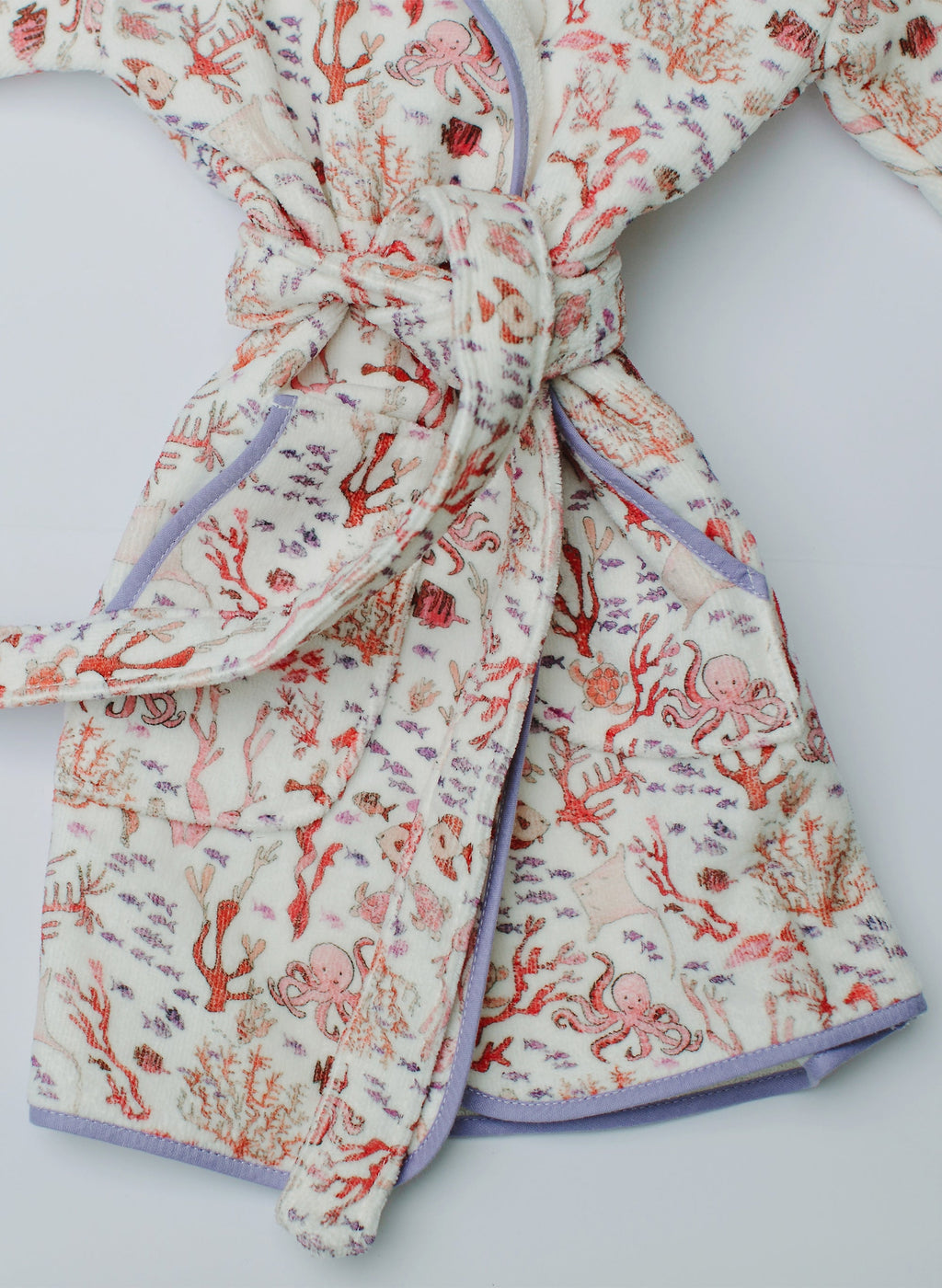 Greenwich Bathrobe - Rosy Coral Reef