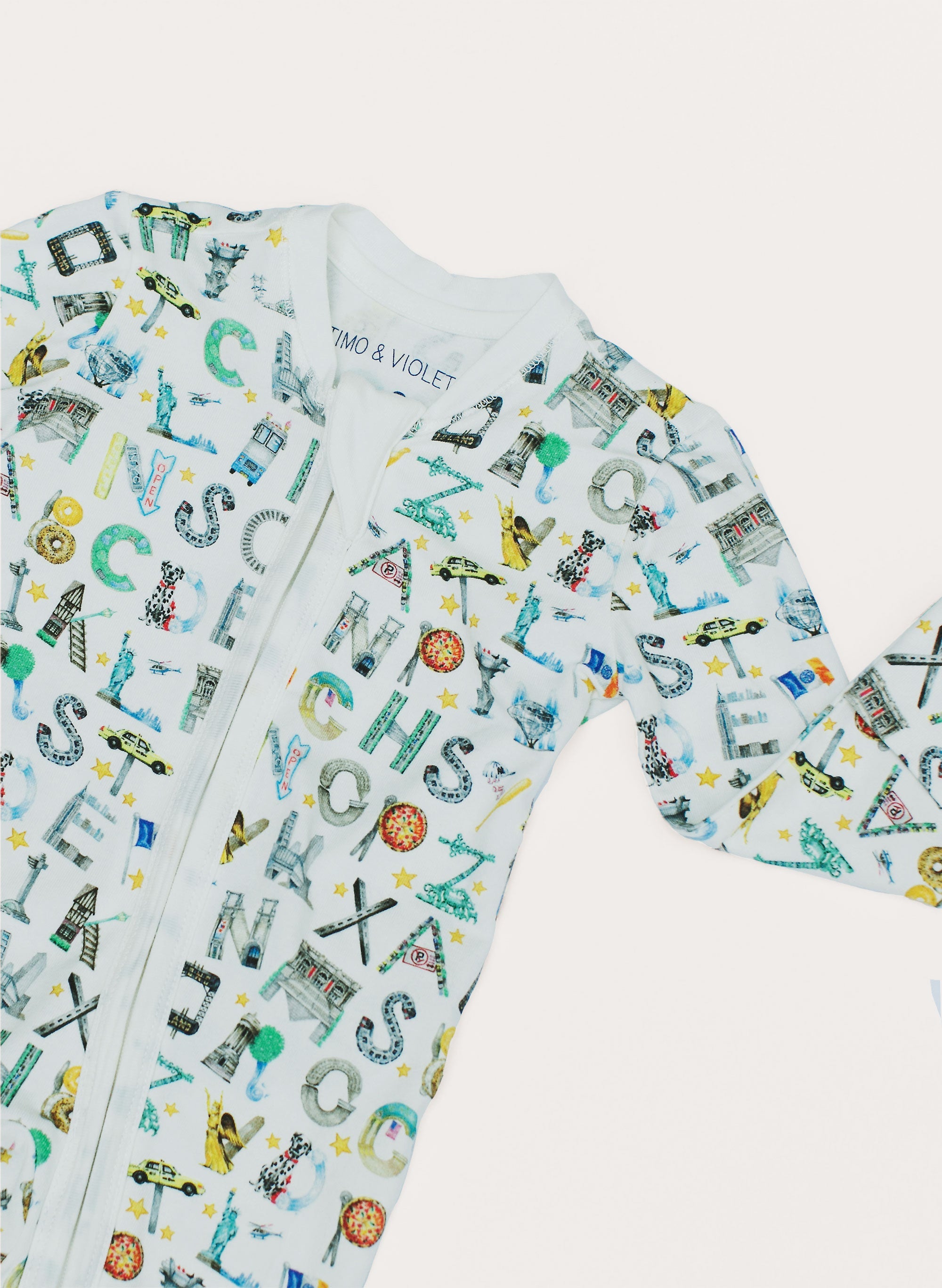 Zippered One-Piece - NYC Alphabet