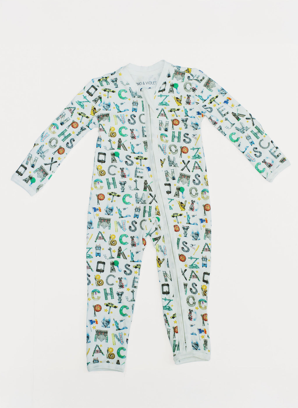 Zippered One-Piece - NYC Alphabet