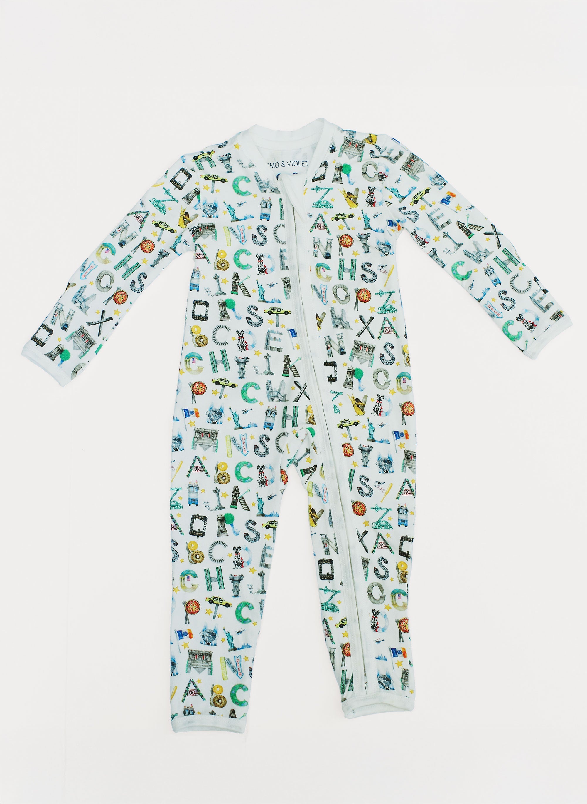 Zippered One-Piece - NYC Alphabet