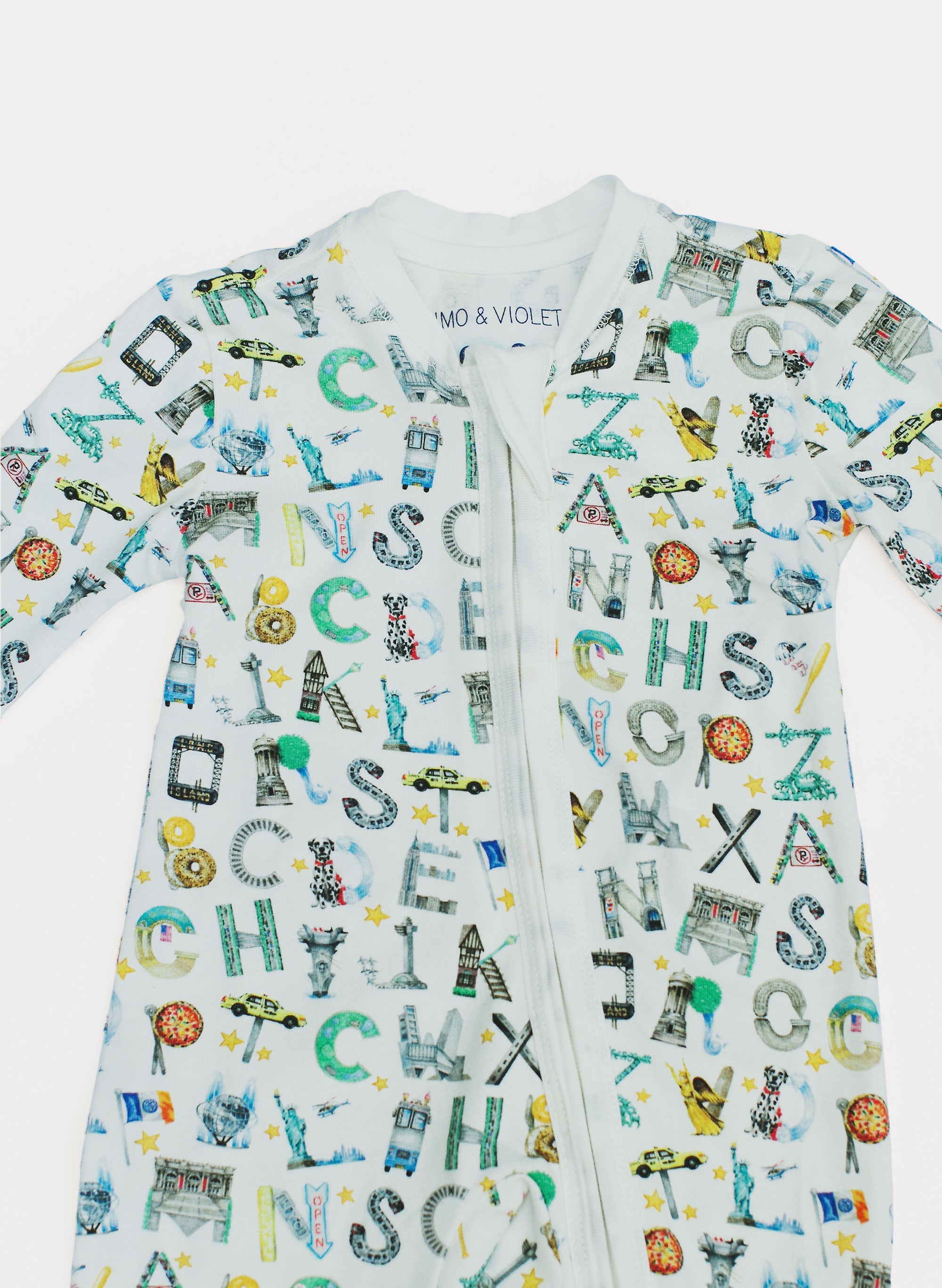 Zippered One-Piece - NYC Alphabet