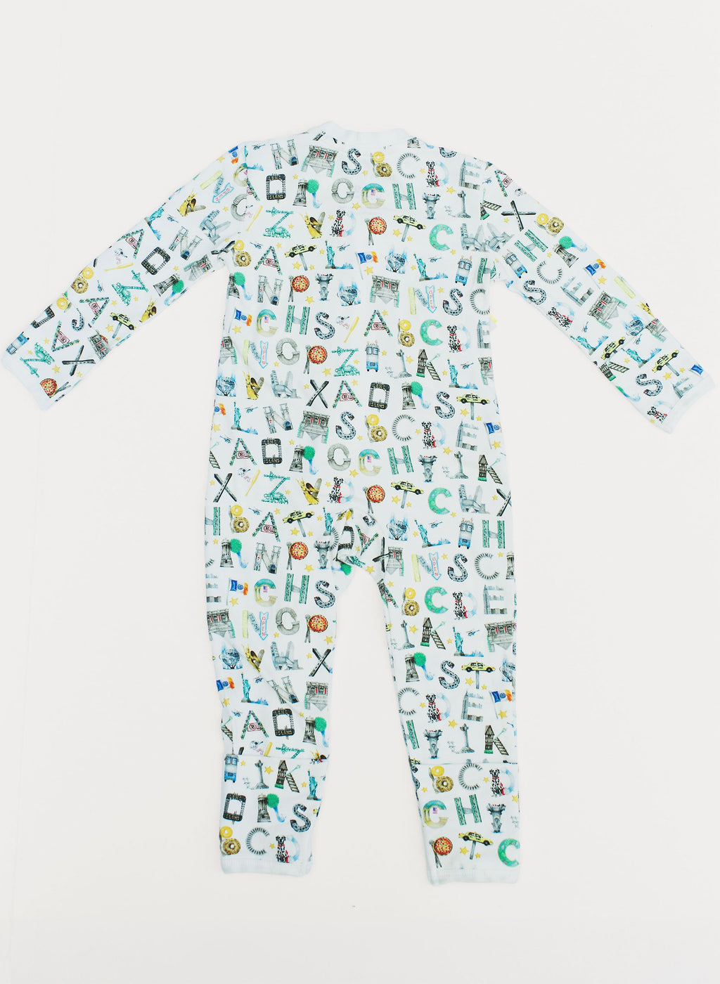 Zippered One-Piece - NYC Alphabet