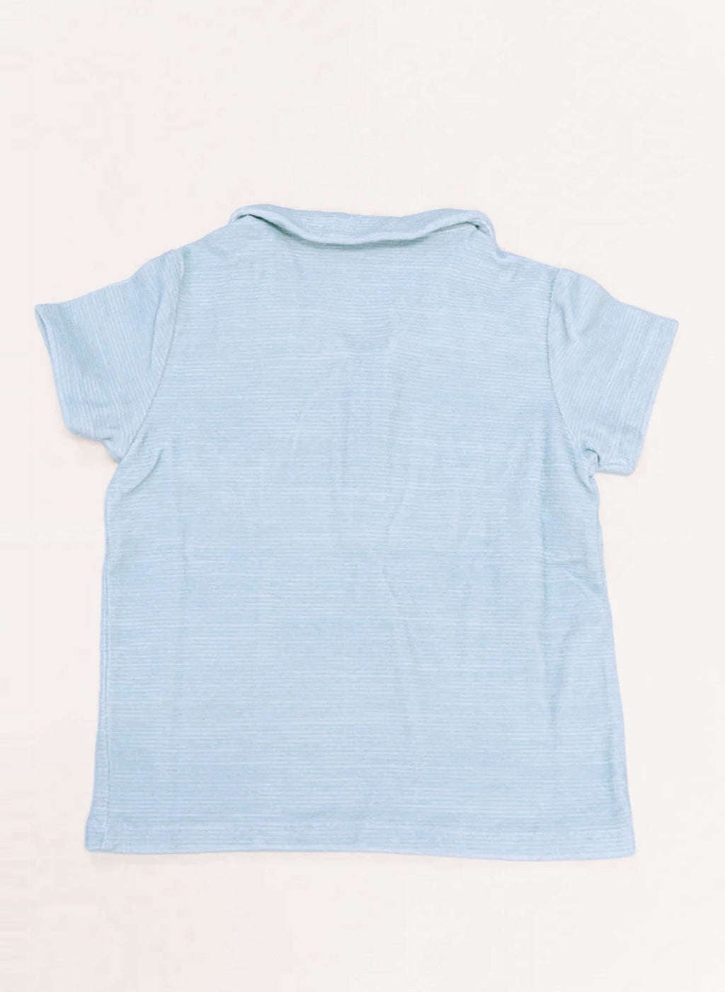 Dax French Terry Polo - Misty Blue Stripe