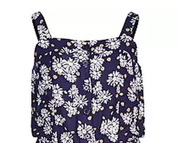 Epic Threads Girls Floral-Print Tank Top, Size Medium