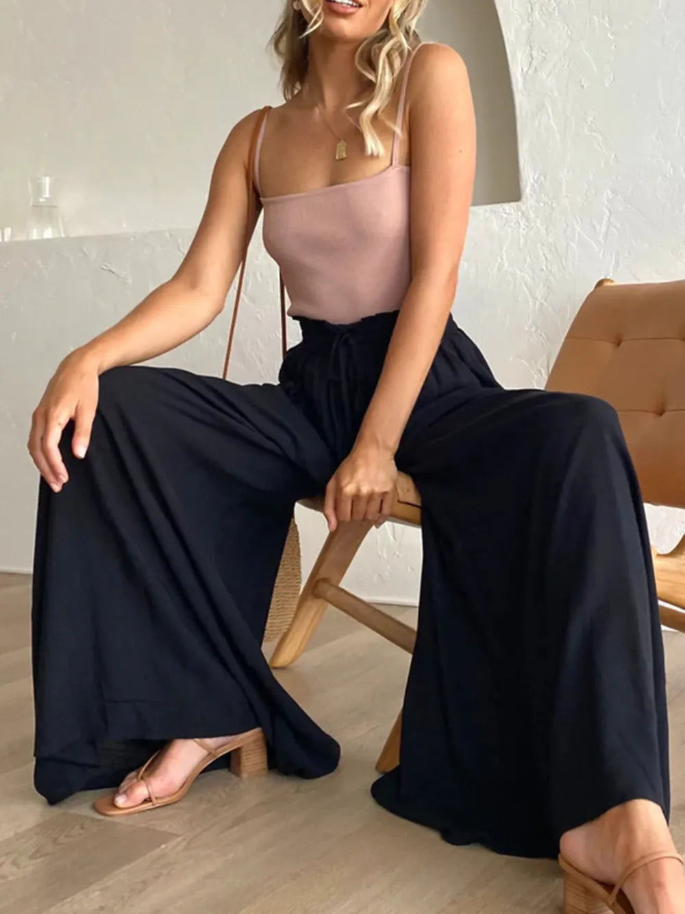 High Waist Wide Leg Pants