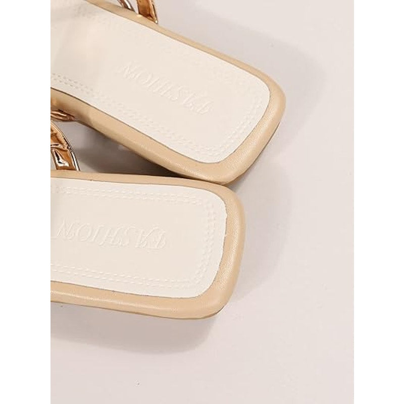 Gorglitter Womens 8.5 Butterfly Toe Strap Rhinestone Slide On Flip Flop Sandals