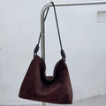 Luxury Vintage Suede Leather Shoulder Bag – Large Capacity Women's Hobo Bag