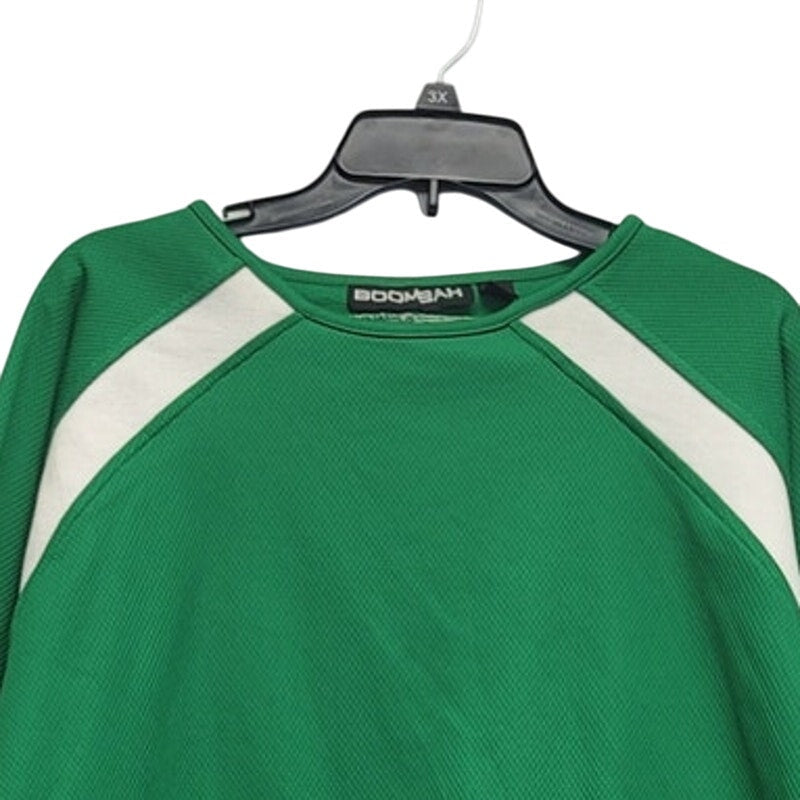 Boombah Mens 3XL Green 100% Polyester Long Sleeve Crew Neck Lined Jersey