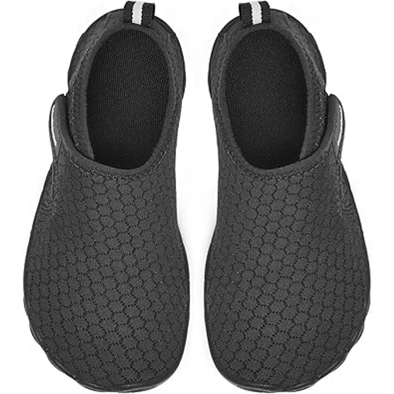Limberun Big Kids Size 12 Black Hook Loop Slip On Quick Dry Water Swim Shoes