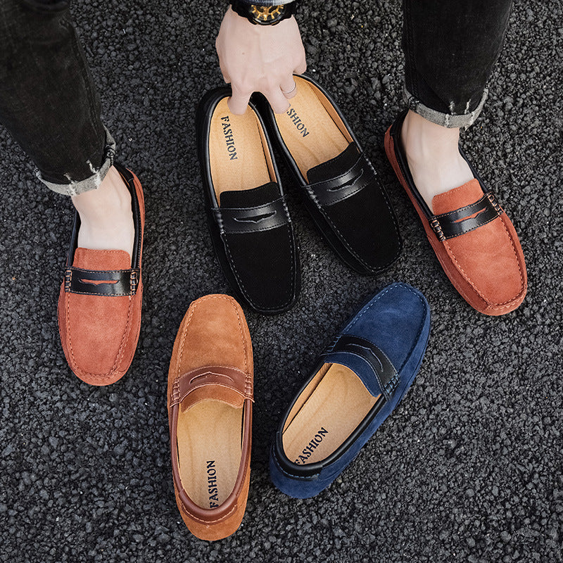Men's Color-block Slip-On Loafer | Genuine Leather Casual Shoes
