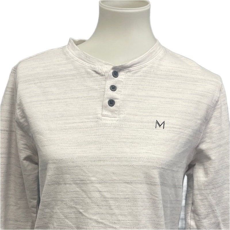 Maven Mens Medium Long Sleeve Three Button PolyCotton Henley Tee Shirt