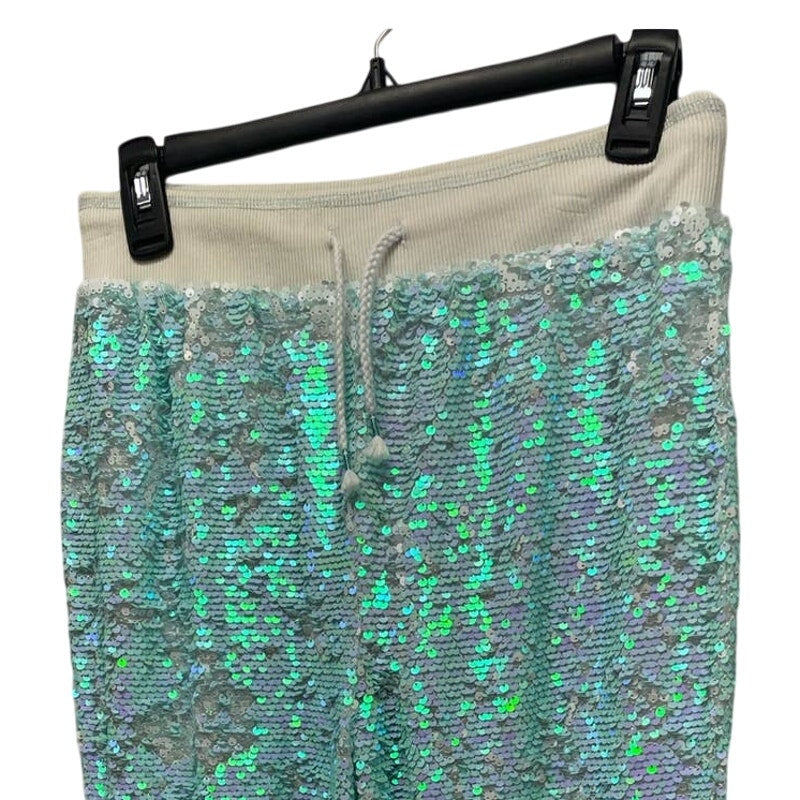 More than Magic Girls XL Shiny Iridescent Sequined Drawstring Jogger Sweatpants