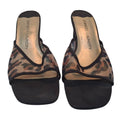 Chinese Laundry Womens Size 8.5 Sandy Brown Slip On Leopard Spot Open Toe Heels