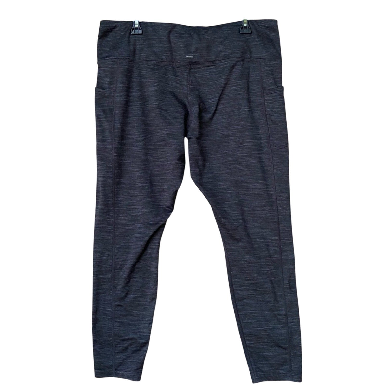 Mondetta Womens XXL Heathered Gray Performance Luxury Athletic Capri Leggings