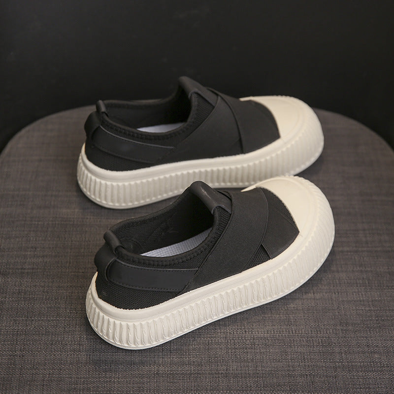 Women's Chunky Platform Sneakers | Slip-On Mesh Breathable Casual Shoes