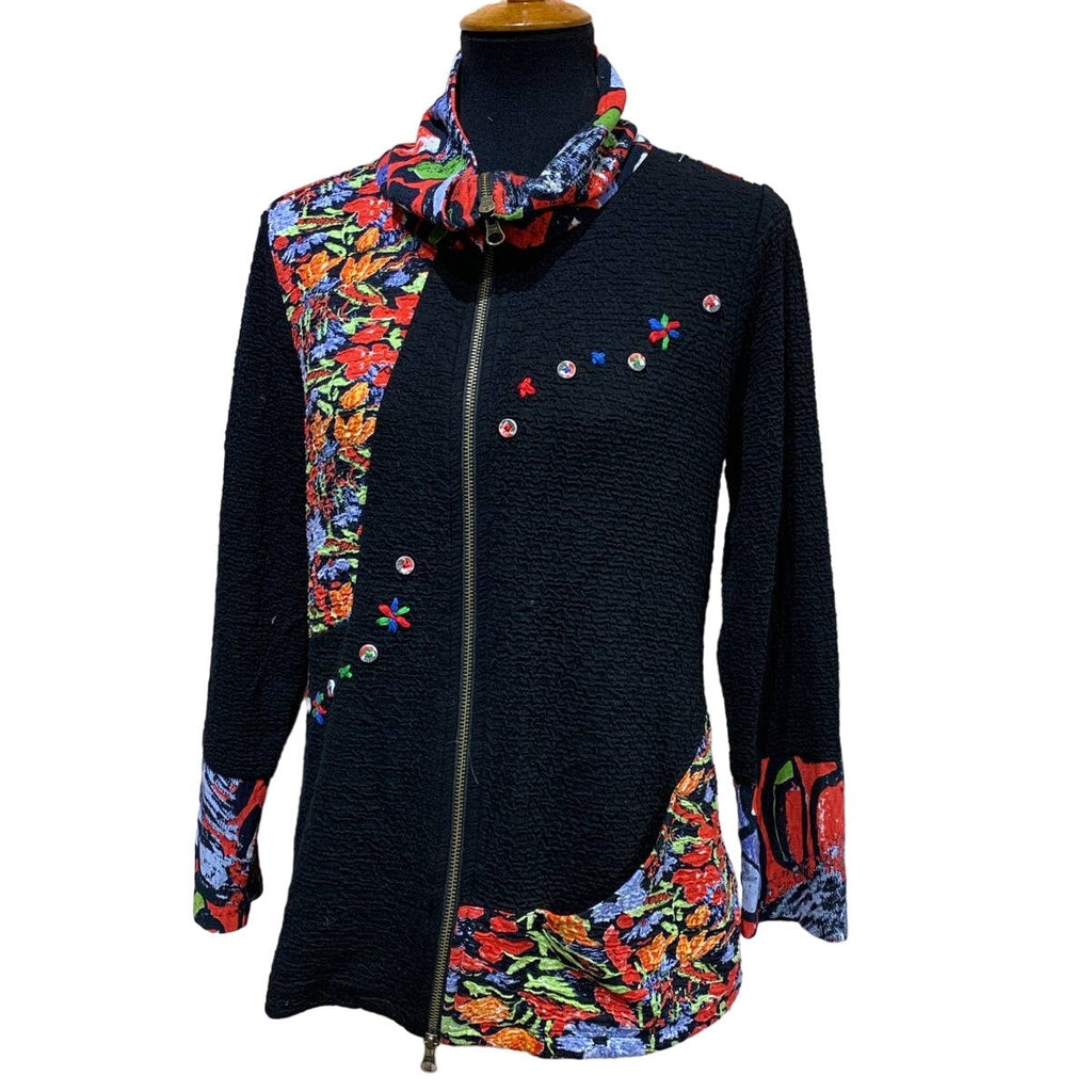 Orientique Naturally Austrailian Small Double Zip Long Sleeve Lightweight Top