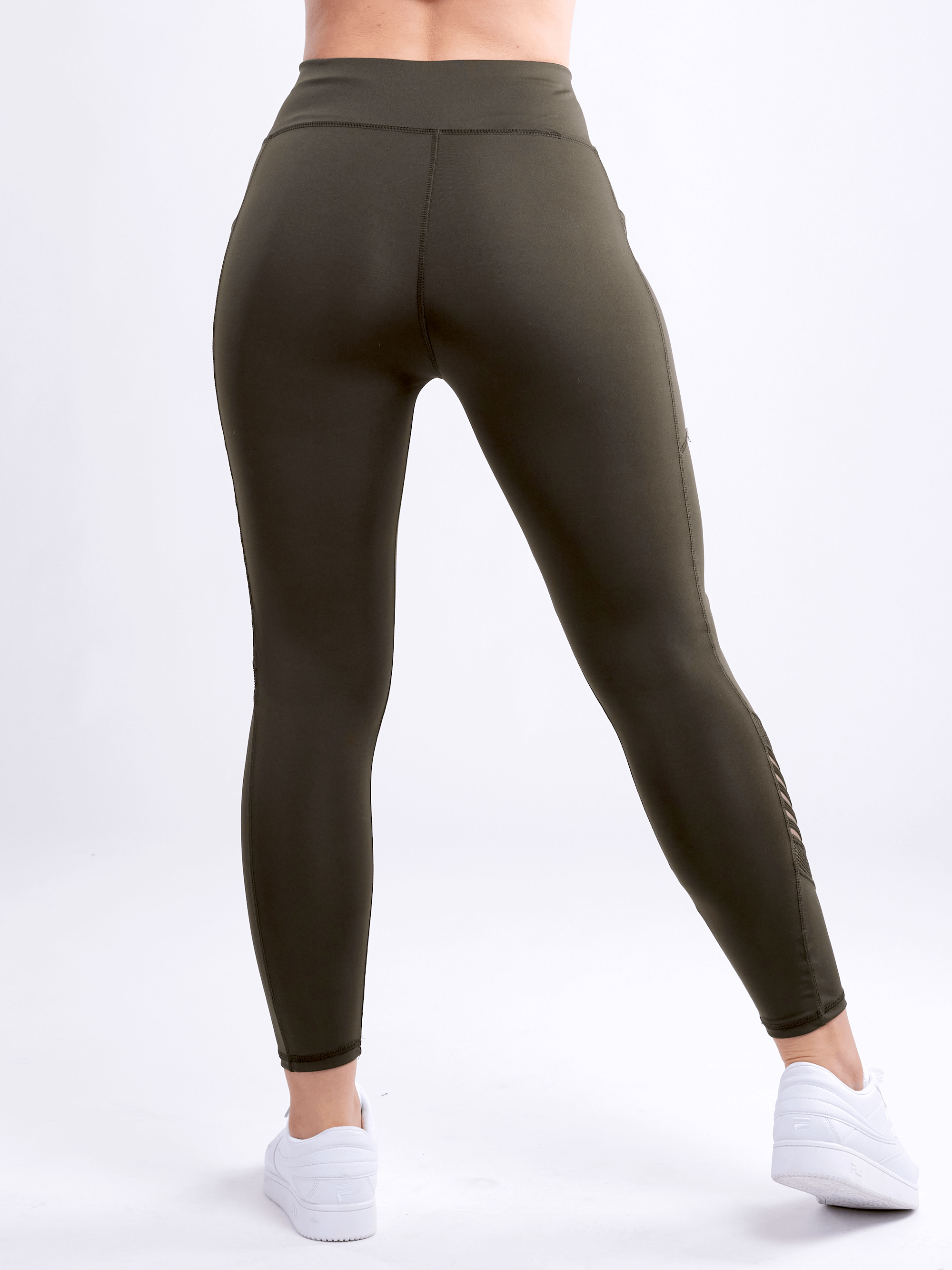 JupiterGear High-Waisted Pilates Leggings with Side Pockets & Mesh Pan