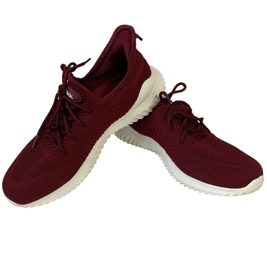 Akk Womens Size 10.5 Wine Red Sneakers Lace Up Closed Round Toe Tennis Shoes