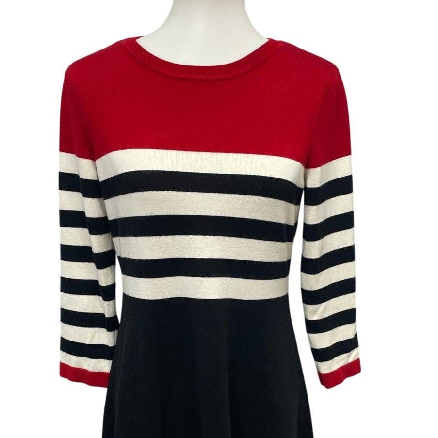 Marc New York Medium Long Sleeve Knee Length Acrylic Crew Neck Sweater Dress