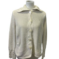 Liz Claiborne Large Crochet Knit Cotton Blend Long Sleeve Button Down Cardigan