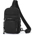 Bagsmart Womens Black Multi Pocket Adjustable Strap Crossbody Sling Bag