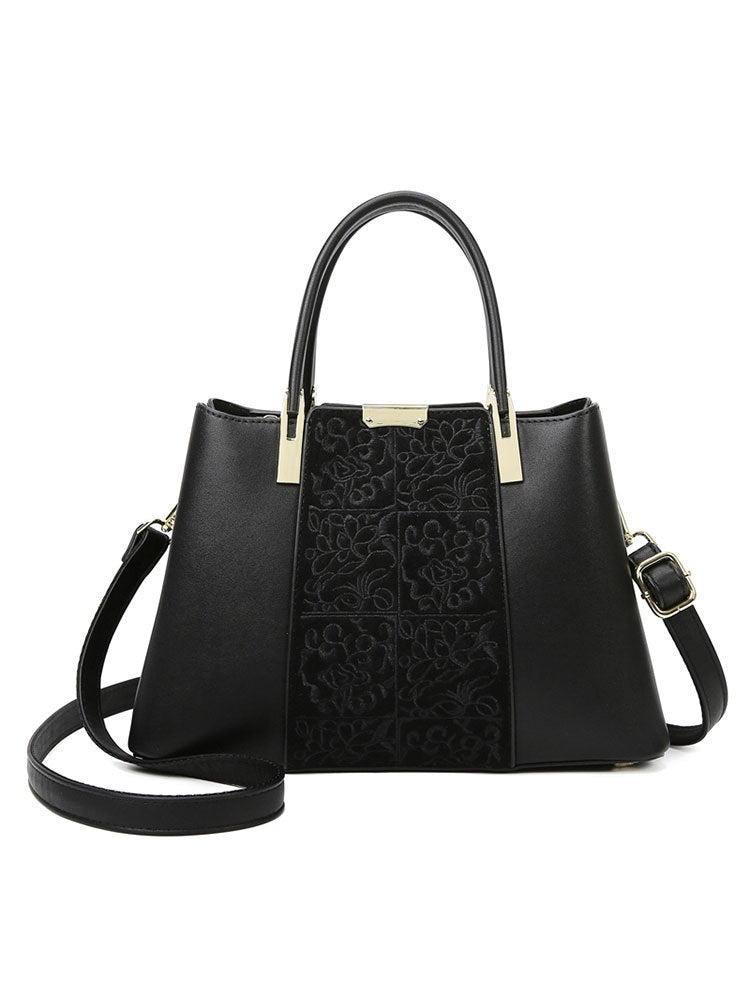 Women's Premium PU Leather Shoulder Crossbody Bag - High Capacity Multi-Compartment Handbag