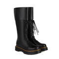 Women's High-Heeled Lace-Up Thigh-High Boots | Chunky Heel Round Toe PU Leather