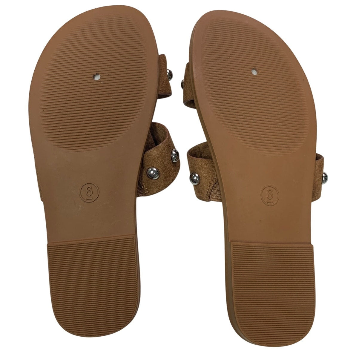 New American Eagle Womens US Size 6 Faux Suede Studded Flat Sandals
