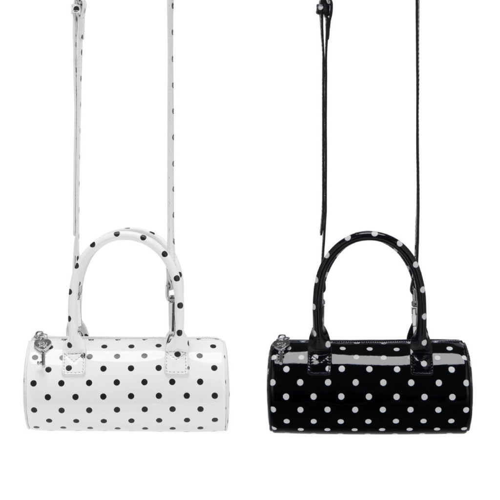 Women's Cylindrical Tote Bag – PU Leather Shoulder Bag with Card Holder
