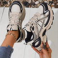 Women's Skull Print High-Top Sneakers - Breathable Canvas Wedge Sneakers