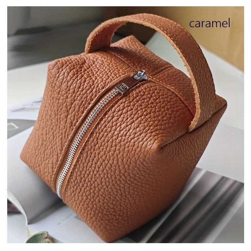 Women's Square Bread-Shaped Toiletry & Cosmetic Bag – Waterproof Organizer