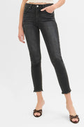 RISEN Full Size Tummy Control Mid Rise Crop Skinny Jeans Plus Size