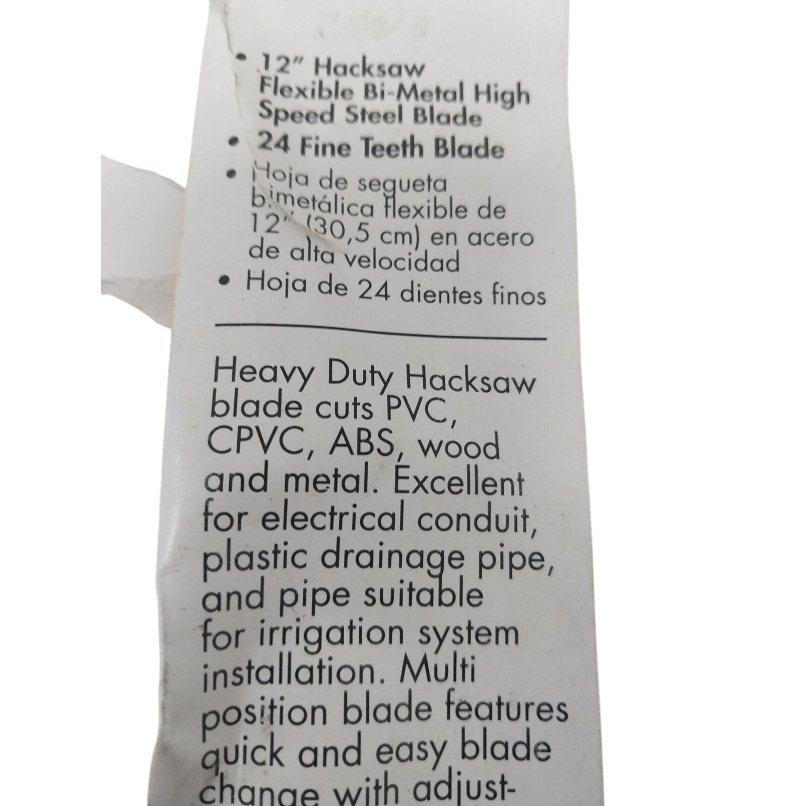 2 New King Innovation 12" 46341 PVC ABS Plastic Pipe Hacksaw Replacement Blades