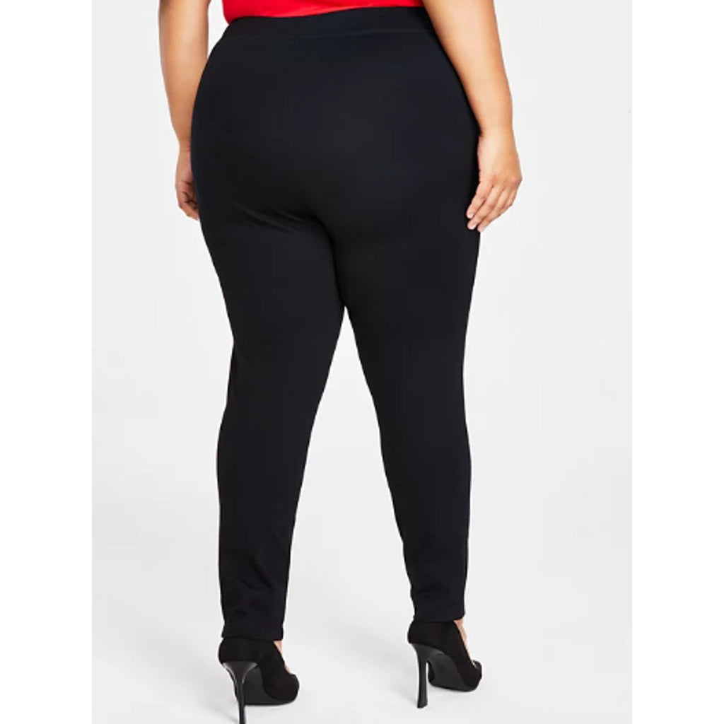 INC Womens Plus Size 26WP Skinny Pull-On Mid Rise Basic Black Ponte Pants
