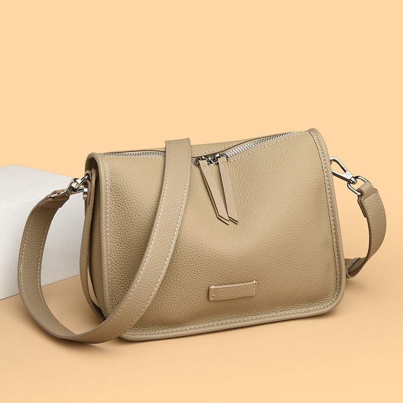 Women's Large Leather Saddle Crossbody Bag – Stylish Commuter Handbag