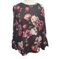 Liz Claiborne Womens Large 100% Polyester Long Sleeve Floral Sheer Blouse