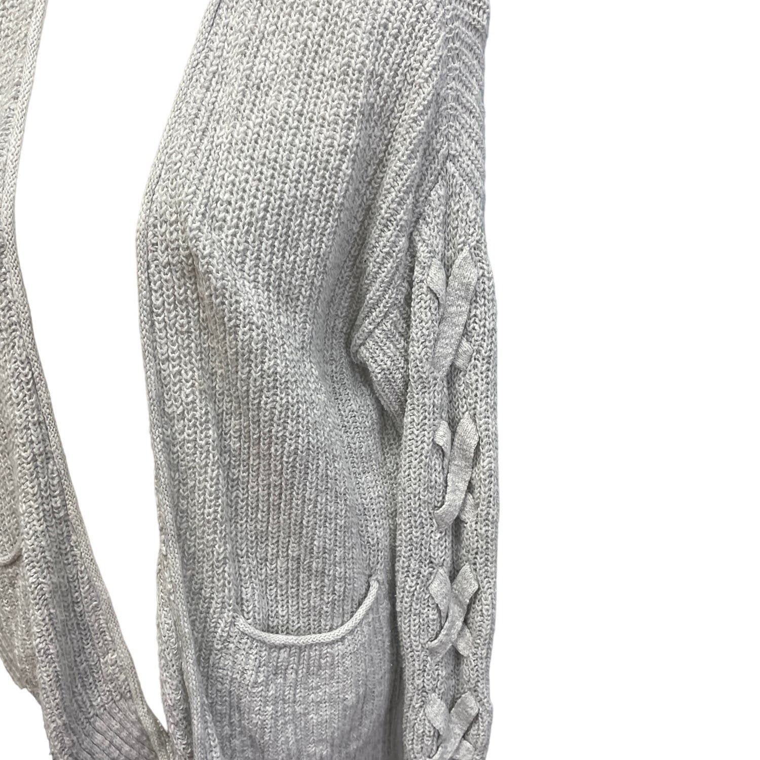 Mossimo Supply Co Womens Small Cabled Arms Open Front Cardigan Sweater