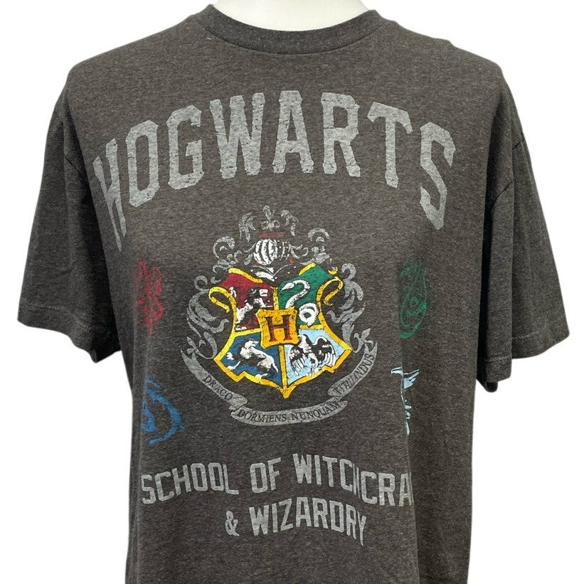 Harry Potter Hogwarts Mens Large Cotton Blend Short Sleeve Crew Neck Tee Shirt