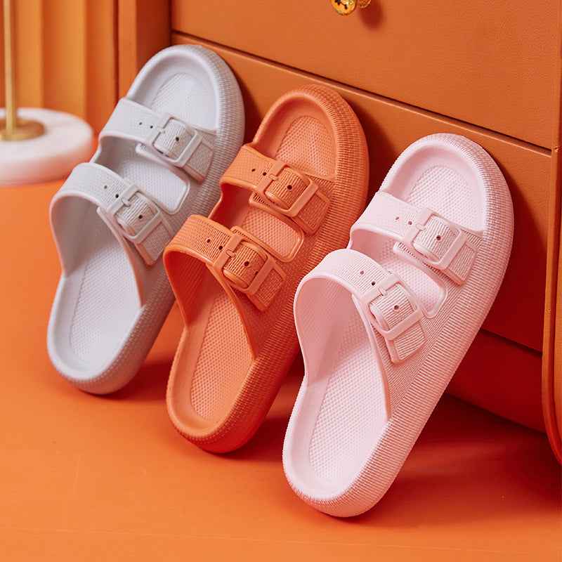 Women's Platform Buckle Sandals - Soft EVA Sole Summer Slippers