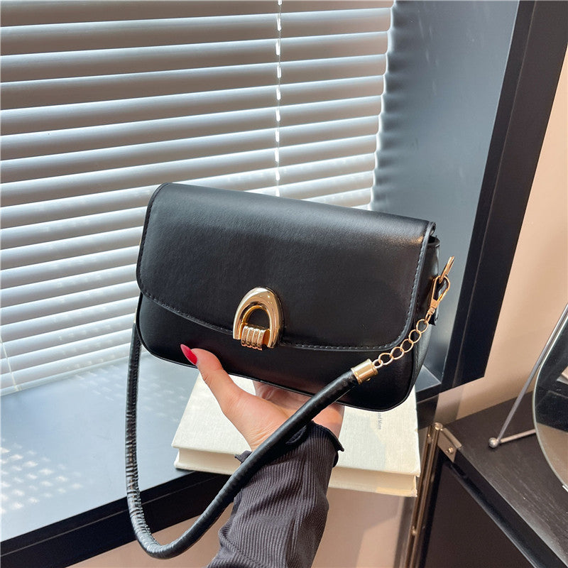 Women's Retro Minimalist Crossbody Bag - PU Leather Small Square Shoulder Bag