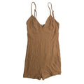 Dress To Womens Petite Petite Adjustable Strap Ribbed V Neck Shorts Romper