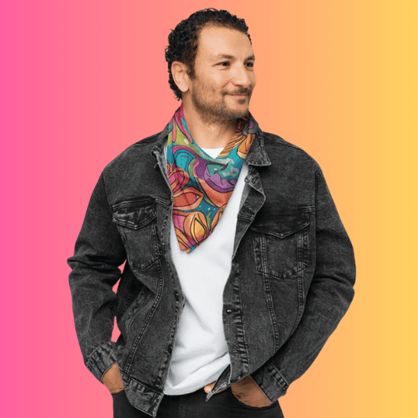 Vibrant Funky Hippie Bandana for Raves and Festivals