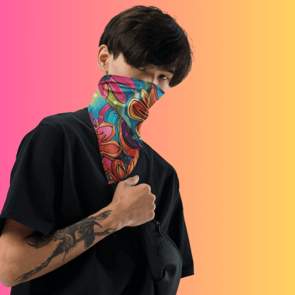 Vibrant Funky Hippie Bandana for Raves and Festivals
